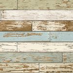 NuWallpaper NU2188 Old Salem Vintage Wood Peel & Stick Wallpaper, Blue