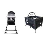 Cosco Simple Fold High Chair, Etched Arrows & Funsport Deluxe Playard - Black Arrow