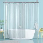 YISURE Wrap Around Shower Curtain for Clawfoot Tub, Clear Clawfoot Shower Curtain Liner 180'' with 6 Magnets for Bathtub Bathroom Vintage Free Standing Tub, Width 180 x 80 Inch Height