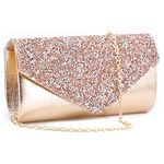 Naimo Women's Bling Rhinestone Crystal Evening Clutch Bag Flap Dazzling Envelope Handbag Weddding Party Purse