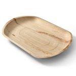 ECO Leaf 10 Disposable Palm Leaf Serving Platters, Large Oval 22" x 12" (56cm x 30cm), Trays Starters Canape Wedding Plates, Like Wooden Plates | Sturdy Hot Food Trays, Eco-Friendly Food Trays