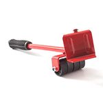 ROOHI ENTERPRISE Furniture Mover Lifter Tool Set, Heavy Duty Moving Lifting Shifting Tool Kit with Roller Four Wheels Pads, Easy Safe Tool for Bed, Sofa, Almirah, Refrigerator, Office Red