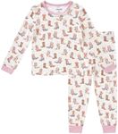 pureborn Kids Viscose from Bamboo Pajamas Set Girl Sleepwear Boots 6-7Y