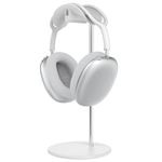 Headphone Stand White, Desktop Headset Holder with Aluminum Base, Compatible with AirPods Max, Beats, Bose, B&O, Sony, Sennheiser, Gaming, etc