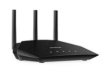 Netgear 4-Stream Wi-Fi 6 Router (RAX10), AX1800 Wireless Speed (Up to 1.8 Gbps), 1,500 sq. ft. Coverage, Dual_Band, Black (RAX10-100EUS)