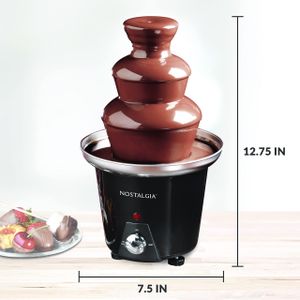 Nostalgia 3-Tier Chocolate Fountain – Stainless Steel Fondue Machine