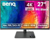 BenQ PD2706U 27"(68cm) IPS HDR10 4K Monitor|99% Rec709| 99% sRGB|95% P3|Pantone Skintone| Calman Verified|CAD/CAM & Animation Mode|KVM|Auto Pivot|PIP/PBP|USB Hub|HDMI|DP|USB-C(90W PD)(Gray)