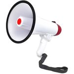 kh 50 Watts Handheld Megaphone with Recorder Bluetooth USB and Memory Card Input for Announcing; Talk; Record; Play; Siren; Music with Battery and Charger Megaphone Speaker PA Bullhorn