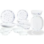 Corelle Provincial Blue Glass 30Pcs Dinner Set, Multicolor