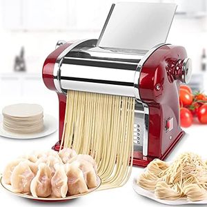 Electric Pasta Maker - Stainless Steel Electric Noodle Machine - Dough Spaghetti Roller Pressing Machine with 2.5mm Noodle Cutter - 135W 5Kg / H