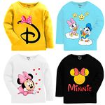 Kuchipoo Baby Girl Regular Fit Cotton T-Shirts (© Disney-TSHRT-349, 12-18 Months, Multi-Colored)