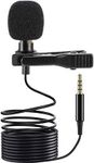 TYROCX Dynamic Lapel Collar Mic Voice Recording Filter Microphone for Singing YouTube,Smartphones, Black