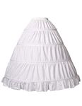 BEAUTELICATE Kids Petticoat Underskirt Girls Crinoline Pure Cotton Half slip With 3 4 Hoops For Flower Grils Little Bridesmaids Princess Prom Dress(Style 1-light Ivory, 10-12 Years)