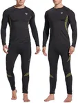 UNIQUEBELLA Men's Thermal Underwear Sets Top & Long Johns Fleece Sweat Quick Drying Thermo Base Layer