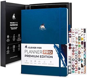 Clever Fox Planner Pro Premium Edition – Luxurious Weekly & Monthly Planner + Budget Planner Organizer for Productivity & Reaching Goals, Undated, A4 Hardcover, Keepsake Box, Lasts 1 Year, Mystic Blue