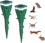 2PCS Mole Repeller Solar Powered - 2026 Upgraded Mole & Snake & Skunk & Rabbit Repellent, Solar Powered Ultrasonic Animal Repellent Outdoor, Pest Control Device for Yard Lawn Garden