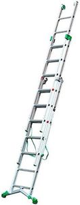 TB Davies EN 131 Industrial 2.5m Aluminium Combination Ladder-Reach high Ceilings, Multi-Purpose Ladder, Tough Italian Design, Made in Italy