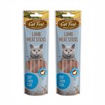 Barkbutler x Catfest Meat Sticks Lamb, Cat Treats Combo Pack - 45g x 2 | 100% Natural | 0% Artificial Flavors, Colours or Preservatives | #1 Ingredient is Meat Human-Grade for All Cat & Kitten Breeds