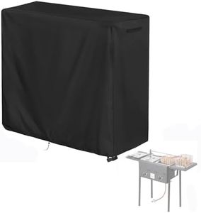 Aidetech Outdoor Fryers Cover for VEVOR Outdoor Propane Deep Fryer, Portable Waterproof Dual Tank Propane Fryer Cart Cover - 45" D x 17.5" W x 36" H