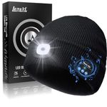 Lenski Birthday Gifts for Men, Bluetooth Beanie Hat with LED Lights, Father s Day Gifts from Daughter Son, Gifts for Da d Gifts for Men Who Have Everything Black