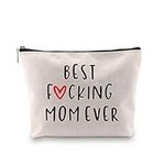 Mom Mother’s Day Present Best Fucking Mom Ever Cosmetic Bag Funny Birthday Gift for Mom (Best Mom Bag CA)