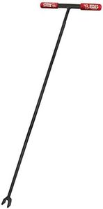 BULLY TOOLS Water Meter Key - 48" Steel T-Style Handle with 3/8″ Opening, Water Shut Off, Main Valve Wrench, 4-Way Tool, Plumbing Tools, Pipe and Faucet Wrench, Silcock Key - 100% Made in The USA