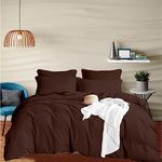 EGYLIN 800 TC Egyptian Cotton Chocolet Duvet Cover Set Double Size 100% Long Staple Cotton Chocolet Quilt Cover With 2pc PillowShams, Luxurious Soft Sateen Bedding Set