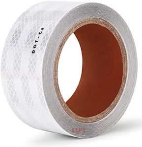 LLPT Reflective Tape 2” x 33 Ft DOT-C2 High Visibility Safety Tape Flexible Waterproof Intense Reflector for Trailer Truck Car RV Boat Camper Color White (RT203W)