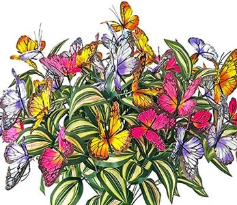 Artificial Flower Wedding Party Home Office Arrangement Bouquet Bush Set of 4 (Butterfly)