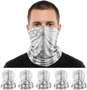 S A Company 5-Pack UV Face Shield | UV 30+ Multipurpose Neck Gaiter Balaclava for Adults