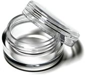 LEFV Pack of 12 New Empty Clear 5 Gram Plastic Pot Jars Cosmetic Containers with Lids