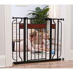 Regalo Home Accents Metal Walk-Through Safety Gate, Black