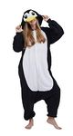 SAMGU Unisex Onesie Costumes Pyjamas Adult Animal Cosplay Halloween Homewear, L, Black Penguin