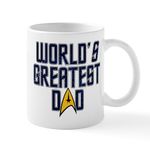 CafePress Star Trek World's Greatest Dad Mug 11 oz (325 ml) Ceramic Coffee Mug