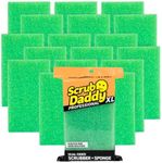 Scrub Daddy Extra Large Sponge Daddy - Bulk Kitchen Sponges for Cleaning Different Rooms & Surfaces - Dual-Sided Dish Scrubber with FlexTexture Foam (18 Count)