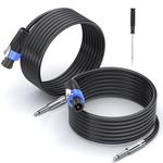 EPYOADO Pro 50 Feet Speakon to 1/4 Speaker Cable, 2 Pack Professional DJ/PA Amplifier Mixer Speaker Cable Wire