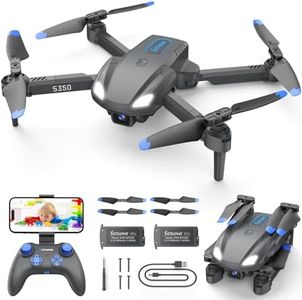 SOTAONE S350 Drone with Camera for Adults, Mini Drones for Kids with 1080P HD FPV Live Video, Remote Control Helicopter Toys Gifts for Boys Girls, Altitude Hold, One Key Start, 2 Batteries, Black