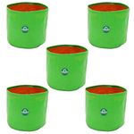 TrustBasket HDPE Round Grow Bags (Set of 5)- 15 * 15 | Plant Bags for Home Garden | Growing Bags for Gardening