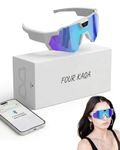 Pov Glasses 4k Baseball with Camera Smart Glasse for Men Women Sunglasses Cameras and Audio Video Action 2026 Upgrade Eyeglasses Running Style Meets Function Sports Cycling Hiking HD(Ice blue)