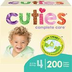 Cuties | Skin Smart, Absorbent & Hypoallergenic Diapers with Flexible & Secure Tabs | Bulk Case | Size 4 | 200 Count