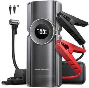 Auto Starthilfe Powerbank mit Luftkompressor, 150PSI 3000A Spitzenstrom Starthilfe Powerbank für 8.5L Benzin und 8.0L Dieselmotor, Starthilfe mit LED-Taschenlampe