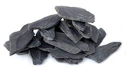 Natural Slate Stone 3 to 5 inch Rocks for Miniature and Fairy Garden Aquascaping Aquariums Reptile enclosures & Model Railroad. (5lbs)