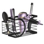 WELDUN Hair Dryer Holder Station Hair Tools Storage Rack, for Blow Dryer, Hair Curling Iron, Brush, Black