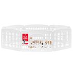 IRIS USA 8-Panel Dog Playpen with Door, 61 cm H, Foldable Puppy Playpen for Indoor Use, Small Dog Exercise Pen, White