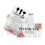 PLIGREAT 60 Pcs Tumbler Care Instructions Cards Cup Care Tips Card Double Sided Printing Thanks Card Customer Washing Directions Card for Handmade Glass Mugs Shop Retail Store Gift Package Insert Card