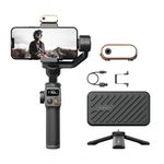 hohem iSteady M6 Kit Gimbal Stabilizer for Smartphone,3-Axis Phone Gimbal with AI Tracking Sensor Magnetic Fill Light 0.91-inch OLED Display Max Payload 400g,Gimbal Stabilizers for iPhone Android