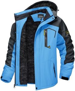 TACVASEN Winter Coats for Men - Water Resistant Snowboard & Ski Parka - Rain Jacket - Sky Blue