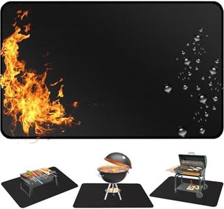 65x 40 inch Large Under Grill Mat,Fireproof Grill Pads for Outdoor Charcoal, Double-Sided Deck and Patio Protector Mat, Indoor Waterproof and Oil Resistant Floor mats, fire Pit mats, Fireplace mats