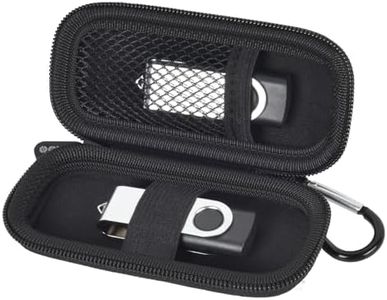 USB Flash Drive Case, SD Card Holder Compatible with Thumb Drive, Memory Cards, SDXC SDHC Storage Bag, Electronic Accessories Organizer for SanDisk for Samsung for Inland (All Black)