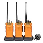 Retevis RT29 Walkie Talkies Long Range, Professional Walkie Talkie set Rugged, 3200mAh, 16 Channels, VOX High Power 2 Way Radio Rechargeable for Adults, Construction Site (3 Pack, Orange)